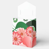 Bloemenroze Hibiscus Tent met Lint Favor Box Bedankdoosjes (Geopend)