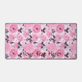 Bloemenroze paletpatroon bureaumat (Voorkant)