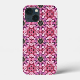 Bloemenroze patroon iPhone 13 mini hoesje