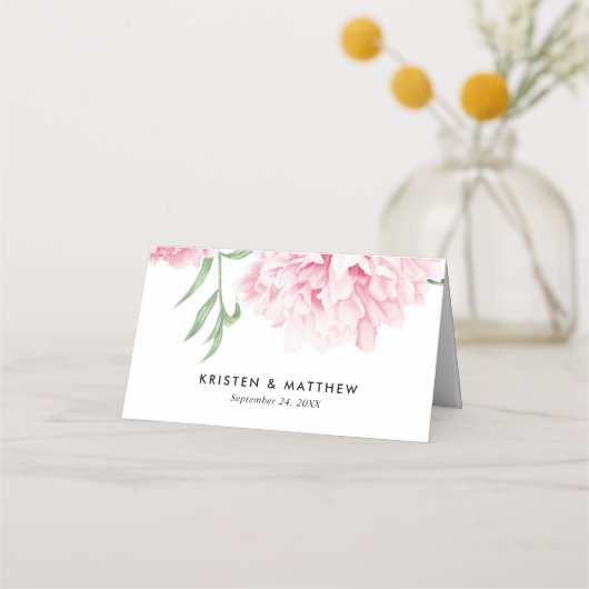 Bloemenroze pioen Boho Botanische Elegant (Achterkant)