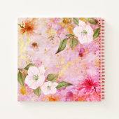 bloemenroze waterverf Gratitude Journal Notitieboek (Achterkant)