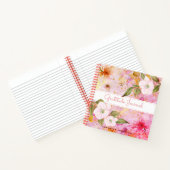 bloemenroze waterverf Gratitude Journal Notitieboek (Binnen)