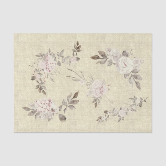 bloemenrustiek tissuepapier (Voorkant)