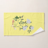 Bloemens in geel mellow bad handdoek (Handdoek)
