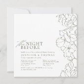 Bloemensalie groen de avond voor de repetitie kaart (Voorkant)