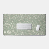 Bloemensalie Groen Monogram Bureaumat (Keyboard & Muis)