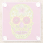 Bloemenschedel 8 glazen onderzetter (Achterkant)