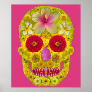 Bloemenschedel 8 poster