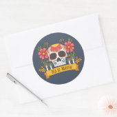 Bloemenschedel Dia de los Muertos | STICKER (Envelop)