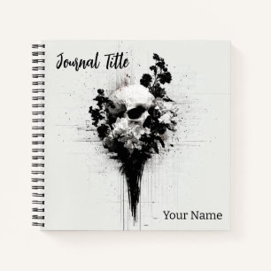 Bloemenschedel Journaal — Aangepaste naam & titel Notitieboek