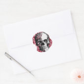 Bloemenschedel stickers (Envelop)