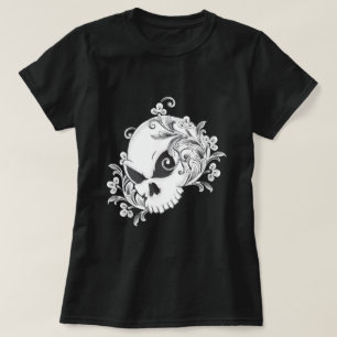 Bloemenschedel T-shirt