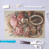 Bloemenschedel Waterverf Decoupage Tissuepapier (Craft)
