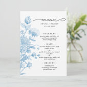 Bloemenschets Menu (Staand voorkant)