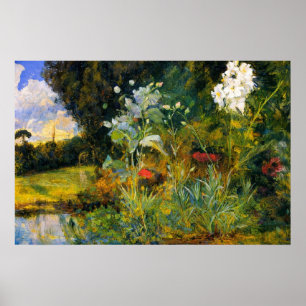 Bloemenschets voor De Betoverde Tuin Poster