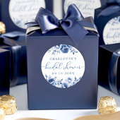 Bloemenschildering Bruiloftsborrel Ronde Sticker