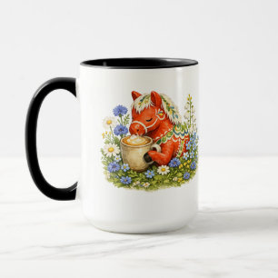 Bloemenschildering Dala paard Koffieliefhebber Kun Mok