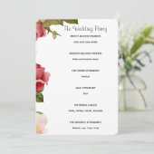 Bloemenschildering Huwelijksceremonieprogramma | R Programma (Staand voorkant)