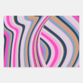 Bloemenschildering in roze Venetiaans blauw ceder Inpakpapier Vel (Voorkant 2)