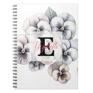 Bloemenschildering in waterverf in zachte pastelkl notitieboek