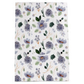 Bloemenschildering Paars Patroon Medium Cadeauzakje (Achterkant)