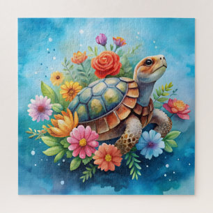 Bloemenschildpad Legpuzzel
