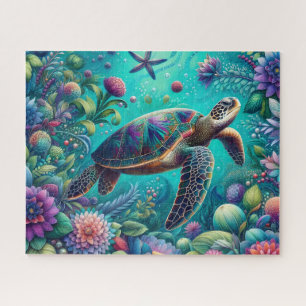 Bloemenschildpad Legpuzzel