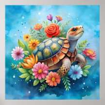 Bloemenschildpad