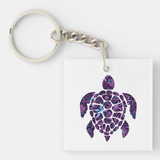 Bloemenschildpad Sleutelhanger (voorkant)