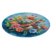 Bloemenschildpad Snijplank (Hoek)