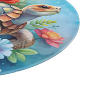 Bloemenschildpad Snijplank (Hoek)