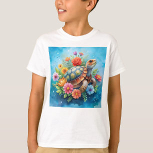 Bloemenschildpad T-shirt