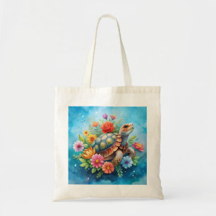 Bloemenschildpad Tote Bag