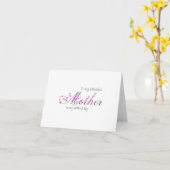 Bloemenschrift - Aan mijn mooie moeder huwelijksda Kaart (Gele Bloem)