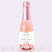 Bloemenschrift Welkom Bruidsfeest Sparkling Wijnetiket