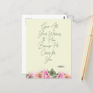 Bloemenschriftuur Briefkaart