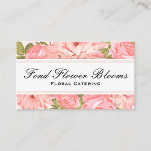 Bloemenservice Mooie Roze Bloemen Visitekaartje