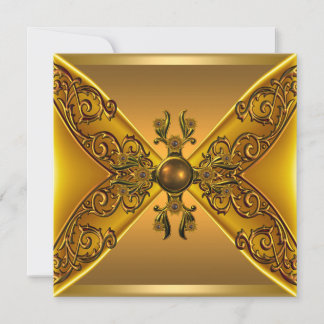 Bloemensieraad Gouden Sieraad 50e Verjaardagsfeest Kaart