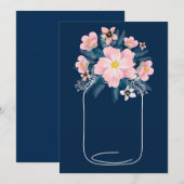 Bloemensieraden pot sjabloon kaart (Voorkant / Achterkant)