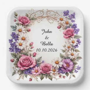 Bloemensierkrans Papieren Bordje