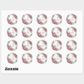Bloemensierkrans Ronde Sticker (Vel)