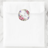 Bloemensierkrans Ronde Sticker (Tas)