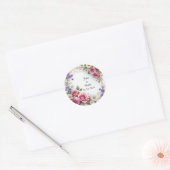 Bloemensierkrans Ronde Sticker (Envelop)