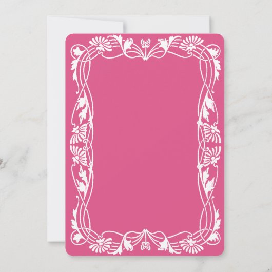 Bloemensierkunst nieuw frame Uitnodiging template  (Achterkant)