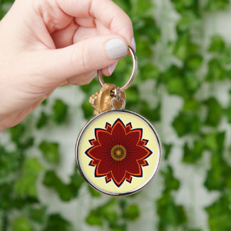 Bloemensleutelhanger - Bloemontwerp Sleutelhanger