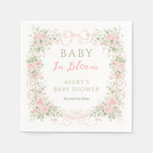 Bloemenslinger Baby in Bloom Meisje Baby Shower Servet