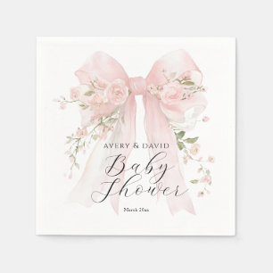 Bloemenslinger Elegante Bloemenmeisje Baby Shower Servet