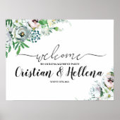 Bloemenslingering 'Welkom' Poster (Voorkant)