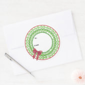 Bloemenslingersticker met blokdruk ronde sticker (Envelop)