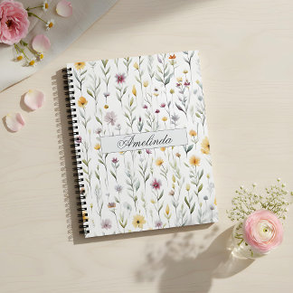 Bloemenspiraalnotitieboek – Elegant & Delicaat Notitieboek
